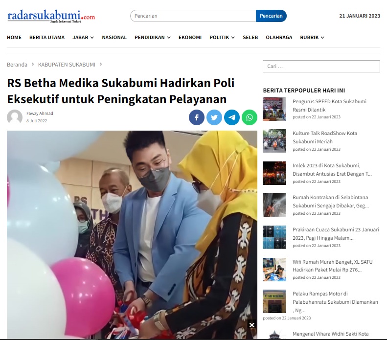 RS Betha Medika Sukabumi Hadirkan Poli Eksekutif Untuk Peningkatan Layanan